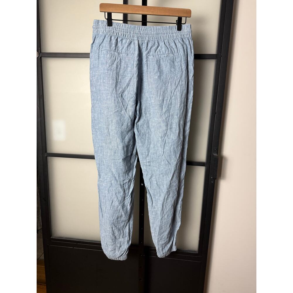 Athleta Retreat Linen Jogger Women's Pants Chambray Blue Size 8T Tall - Picture 5 of 8
